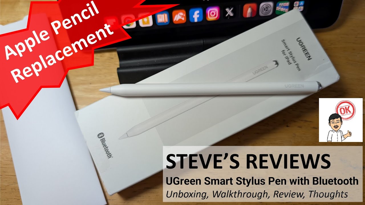 UGREEN Stylus Pen for iPad with Bluetooth and Wireless Charging (replace Apple Pencil) (Malaysia)