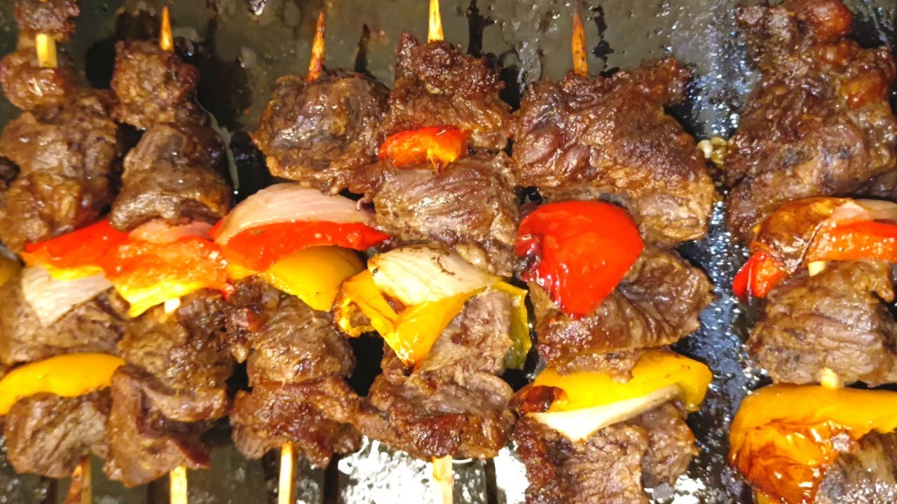 Brochettes de Viande de BOEUF | Recette de Brochettes 🍢 tendre et Juteuse #recipe #brochettes #po&ecirc;le