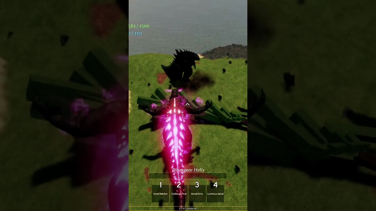 Evolve Godzilla supercharge atomic breath in age of Titans #roblox #godzilla #AgeofTitan