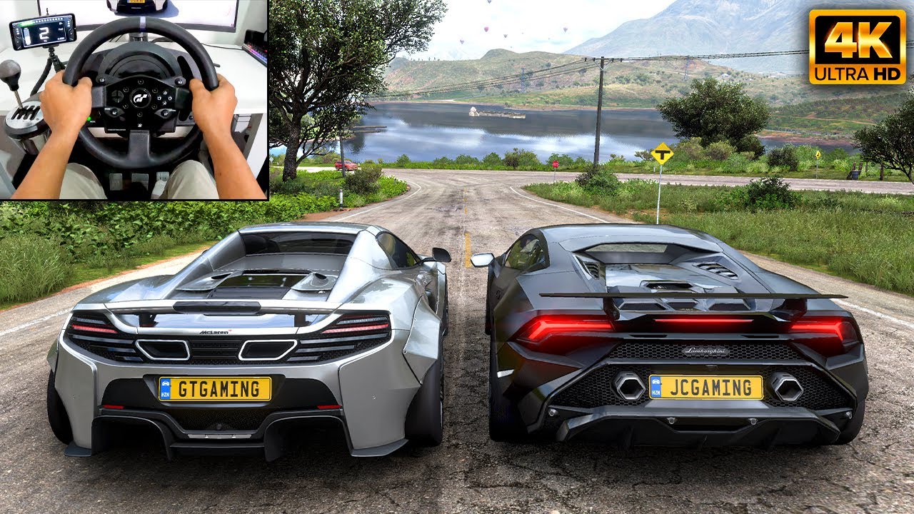 McLaren 650S Spider & Lamborghini Huracán Tecnica | Forza Horizon 5 | Thrustmaster T300RS gameplay