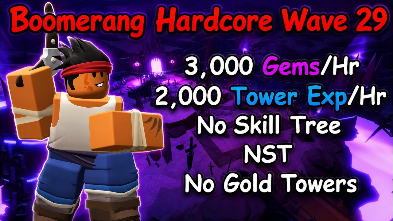 2,500/HR Solo Gem and Tower Exp Grind for Crook Boss! | Tower Defense Simulator