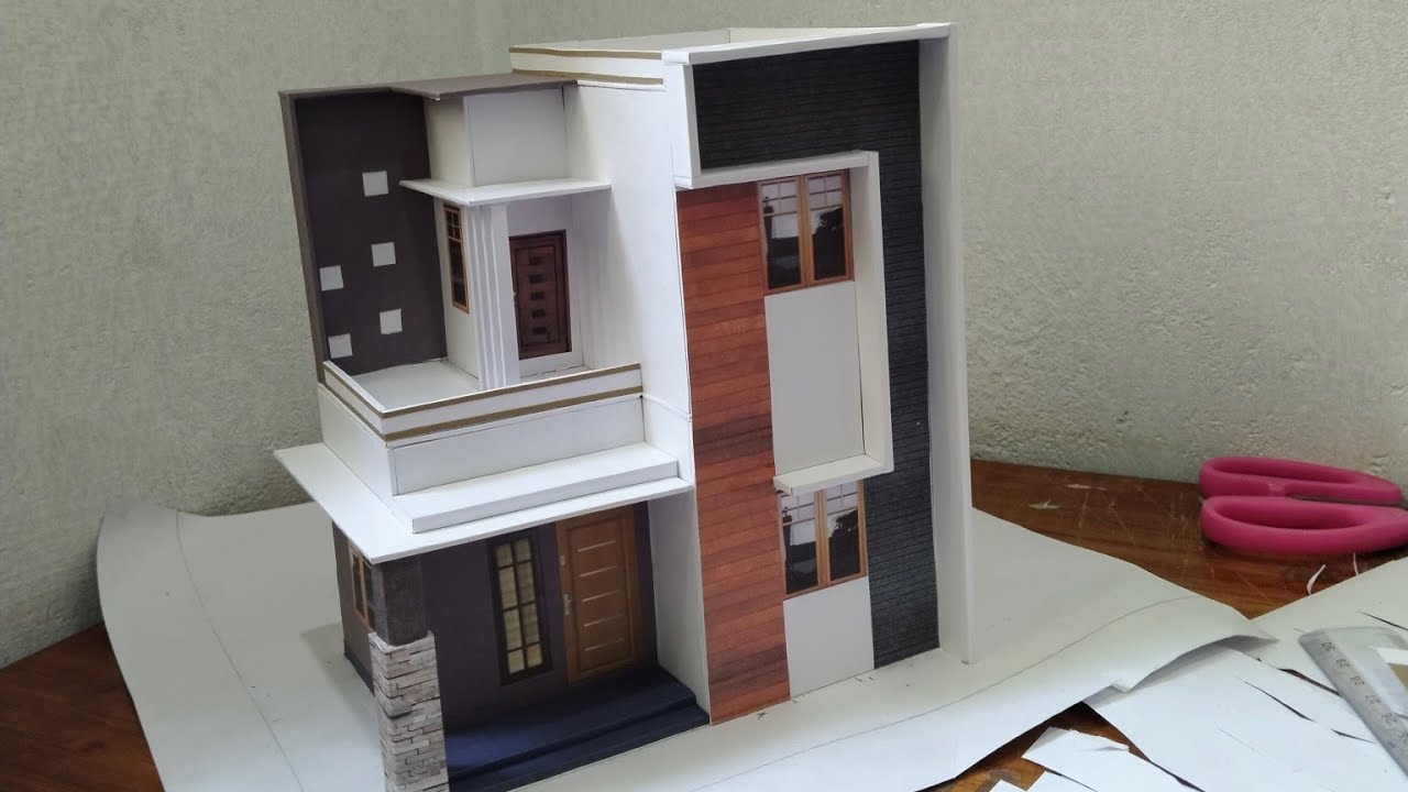 Small Residential Building Model || north facing ||  easy way craft  || building model...