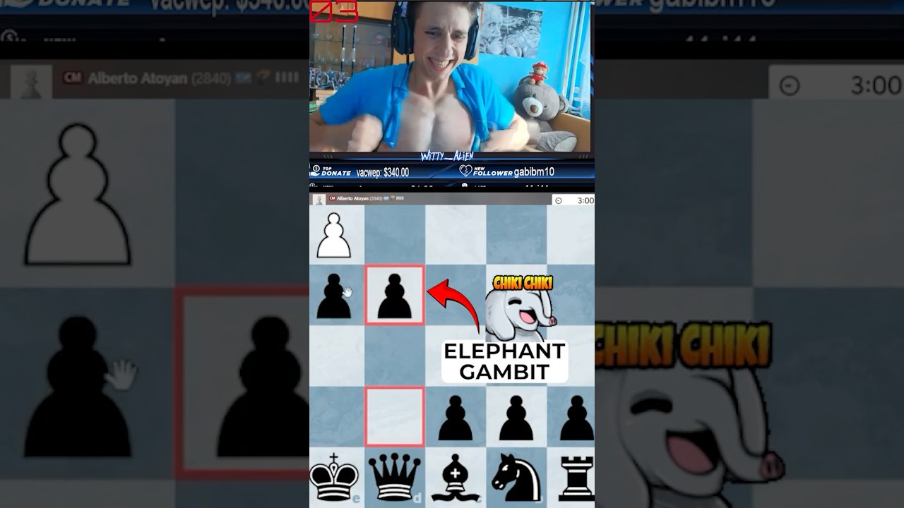 Elephant Gambit vs. 2840 CM 🐘 Titled Tuesday R2