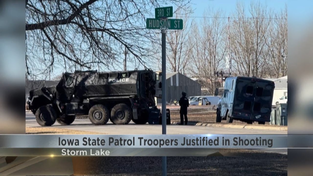 Iowa State Patrol Troopers found justified in Storm Lake shooting