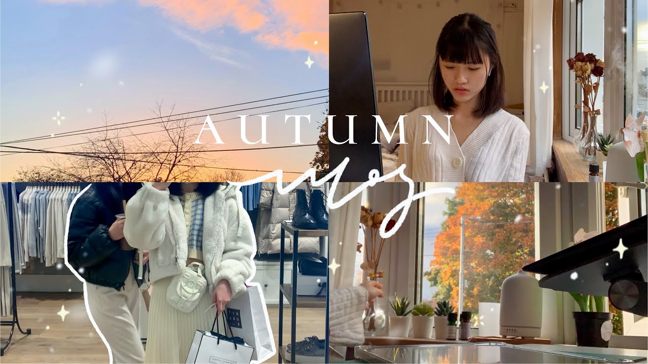 𝐯𝐥𝐨𝐠 𝟒𝟎｜Autumn studying 🍁☁️ / mini desk tour 🦢📚 【爱尔兰留学】