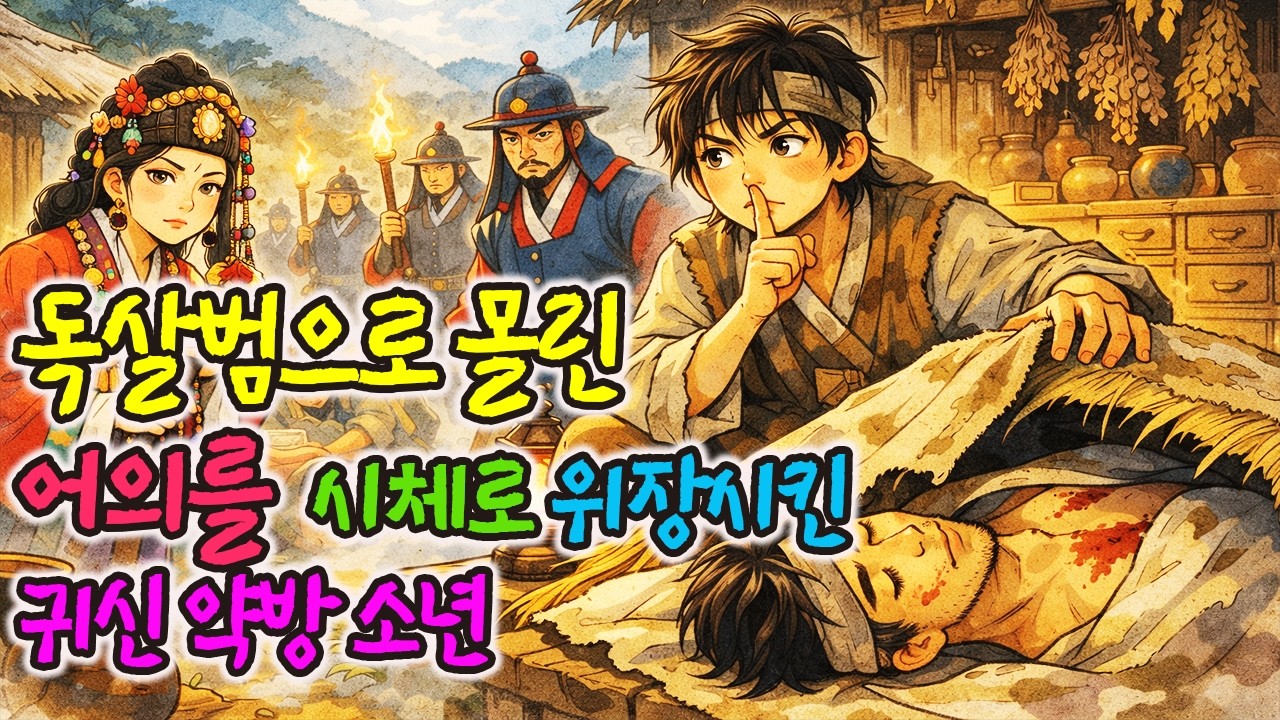 “독살범으로 몰린 어의를 시체로 위장시킨 귀신 약방 소년” | 야담 민담 전설 설화 옛날이야기 수면동화 사연