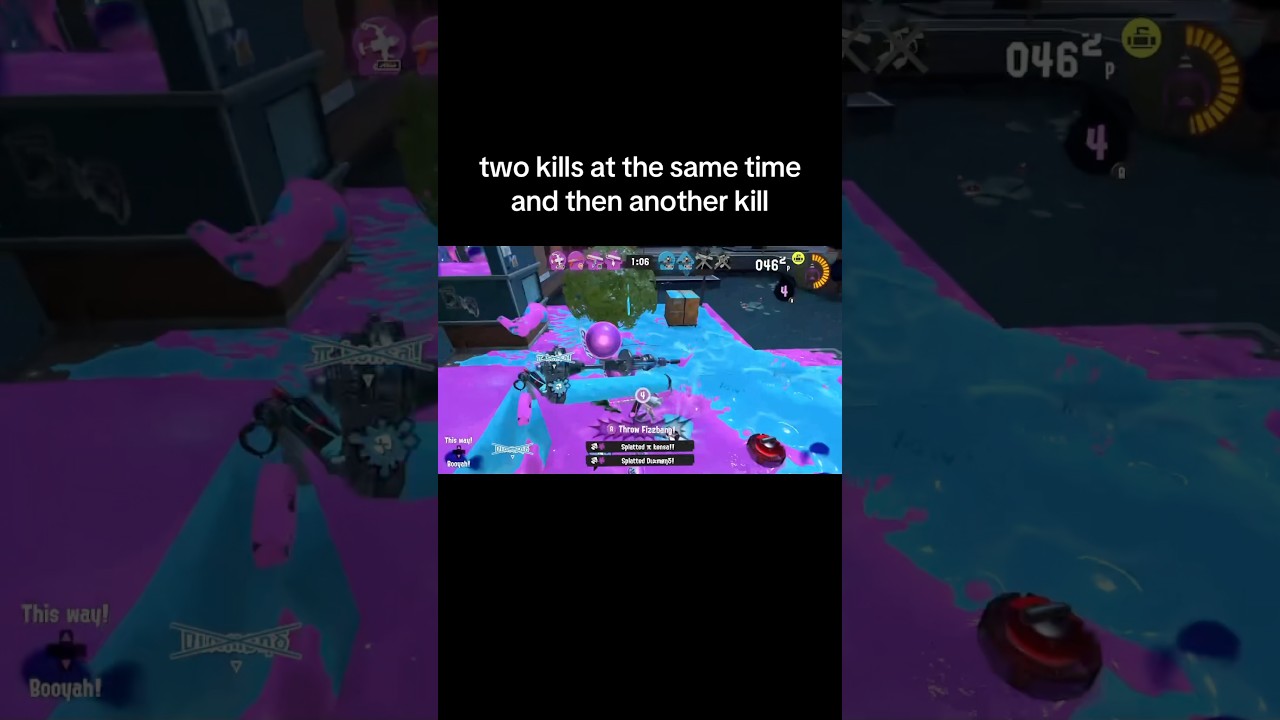two kills at the same time and then another kill #splatoon #splatoon3 #shorts
