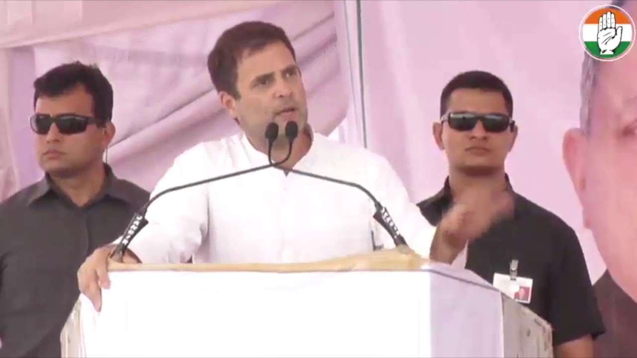 Congress President Rahul Gandhi addresses public meeting in Jaipur, Rajasthan