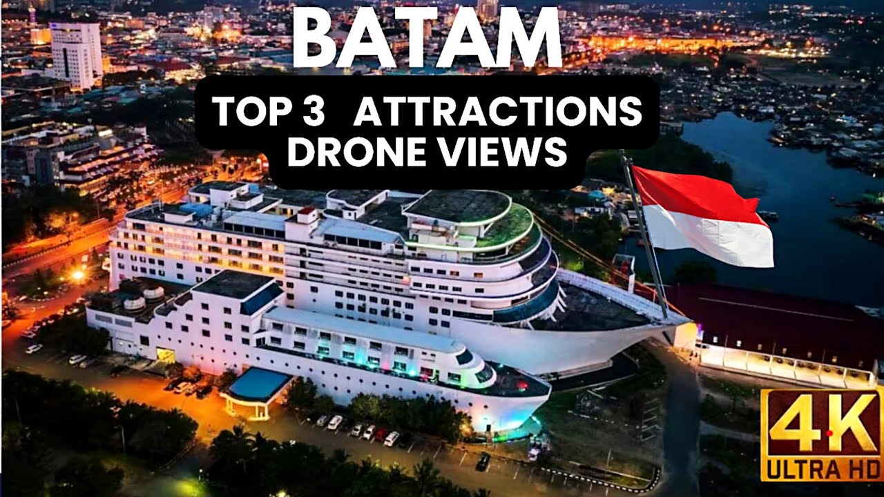 🇮🇩 Batam's Top 3 attractions Drone Views | 4K |  Kota Batam Dari Udara dengan Drone