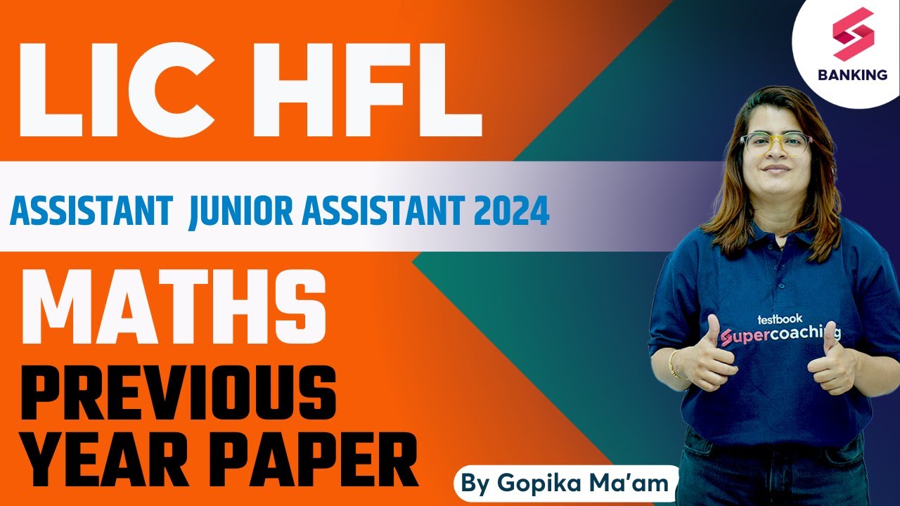 LIC HFL Recruitment 2024 | Quant Previous year questions Paper | LIC HFL Maths pyp  By Gopika Ma'am