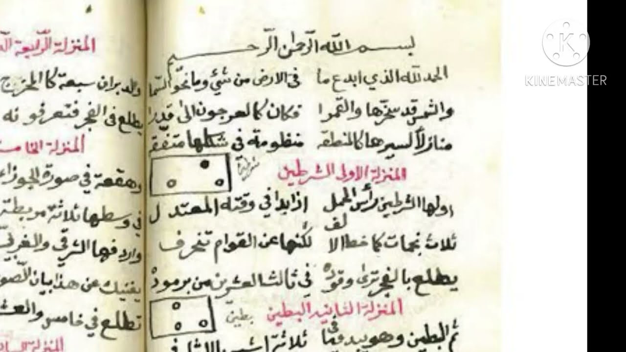 ( 5 ) شرح أرجوزة منازل القمر معرفة الشهور العربية والافرنكية والقبطية والآشورية د محمد سالم البيضاني