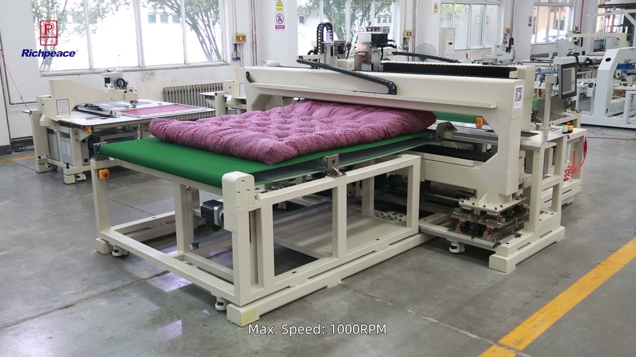 Here to see different type mattress tufting machine from richpeace