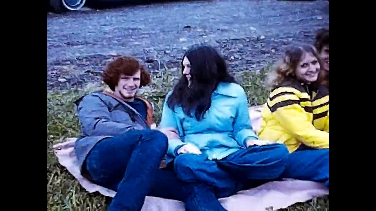 1973 Baseball, Volleyball, Roller Skate,High School Prom w. muscle car, 8mm film, stock footage #449