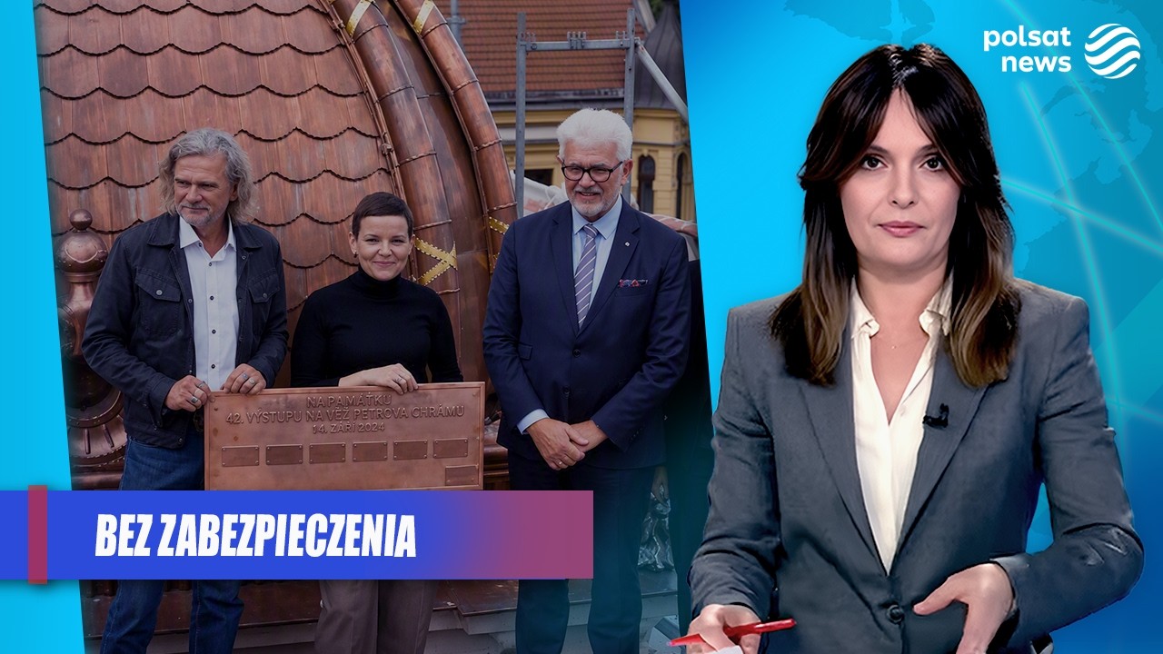 Minister w szpilkach na dachu za 30 mln zł. Bez kasku i zabezpieczeń
