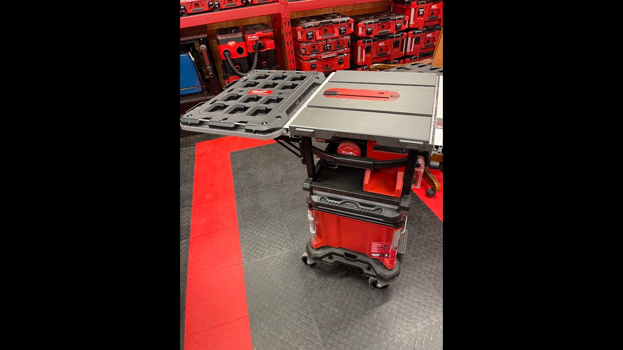 Milwaukee table saw adapted to Packout   HD 1080p