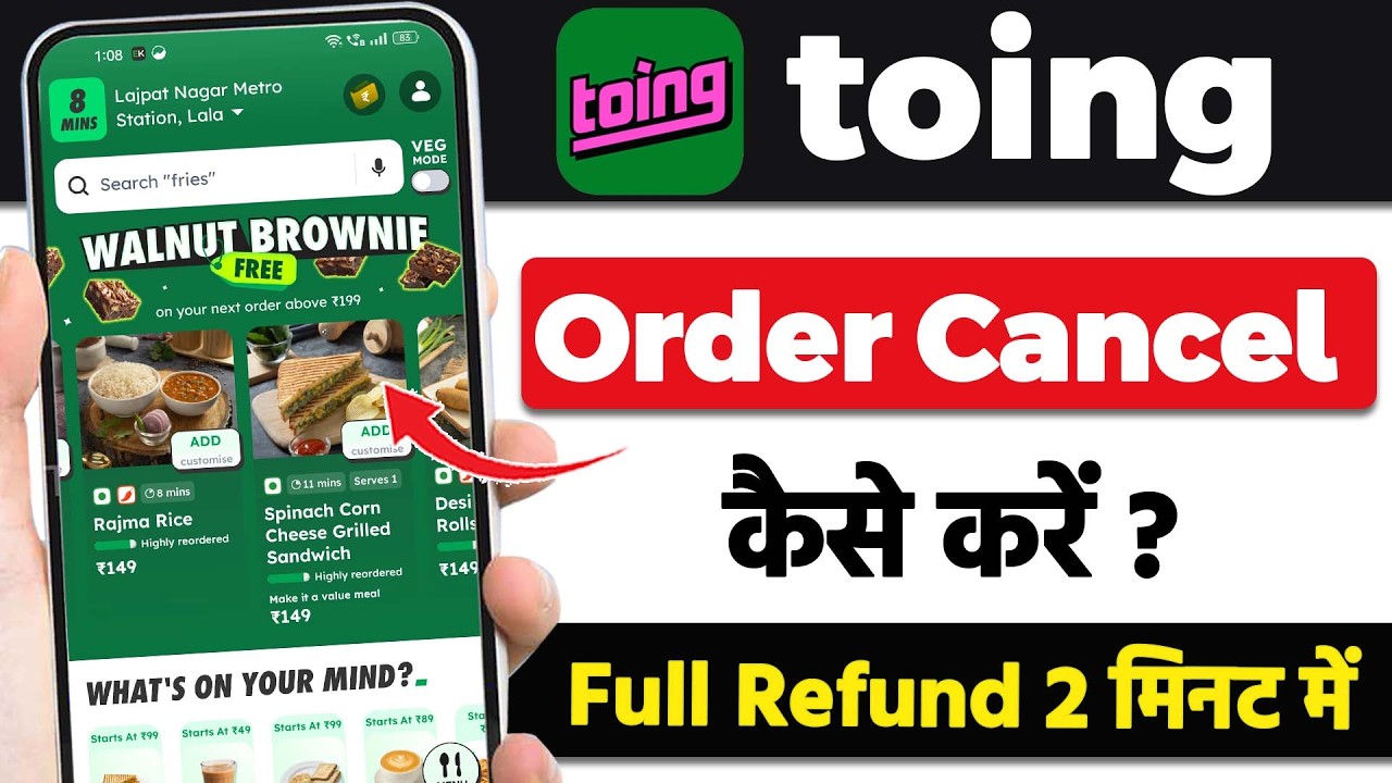 How to cancel an order on the Toing app | Toing order cancellation process | How to cancel a food...