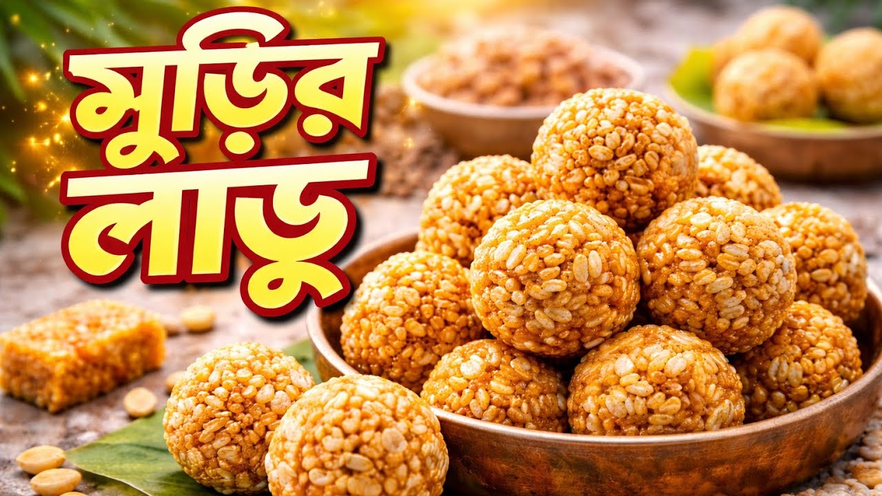 মায়ের হাতের মুড়ির লাড্ডু🧡শীতের ঘরোয়া মিষ্টি/ Murir laddu/ Murir moya/ murmure laddu#laddu #muri