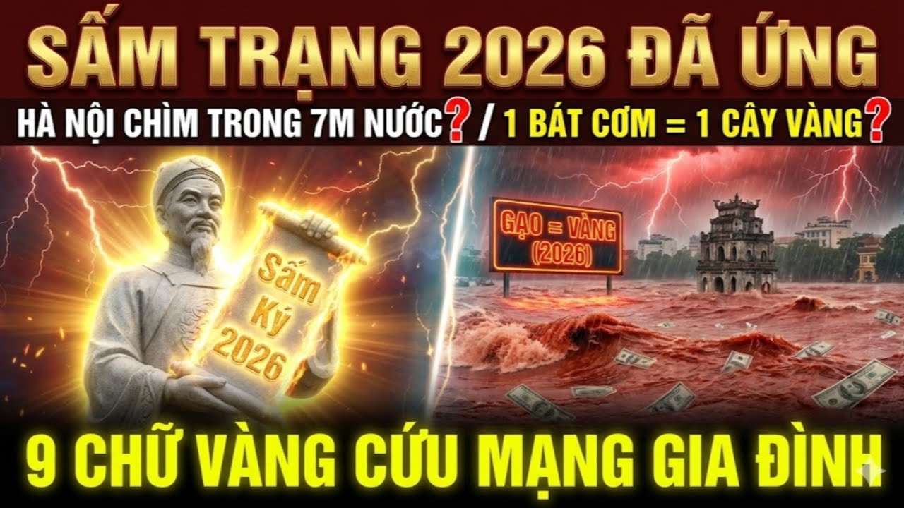 SẤM TRẠNG 2026: ĐẠI HỒNG THỦY XÓA SỔ & LẠM PHÁT KINH HOÀNG - 9 CHỮ VÀNG CỨU SỐNG CẢ NHÀ KHỎI ĐẠI HỌA