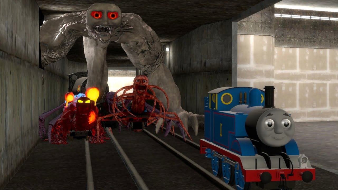 Building a Thomas Train Chased by Cursed Thomas and Friends in Garry's Mod???