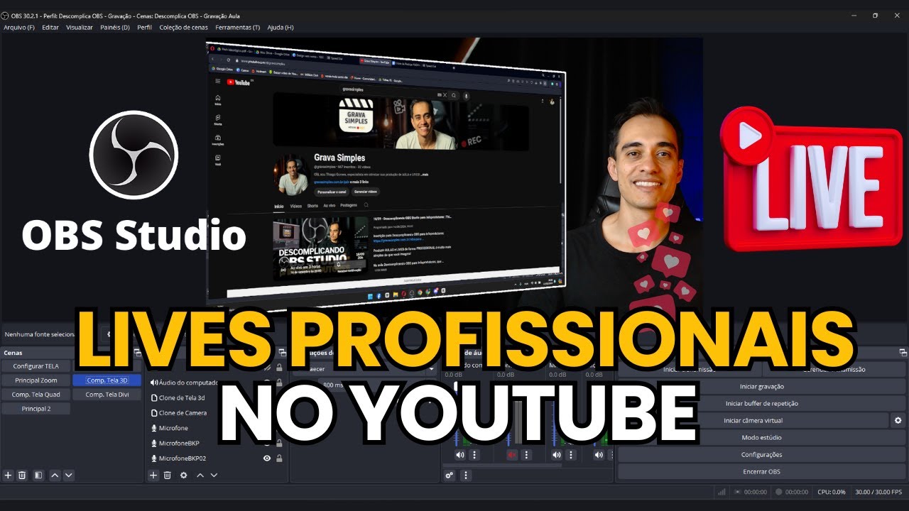 Como Fazer uma Live Profissional no YOUTUBE!