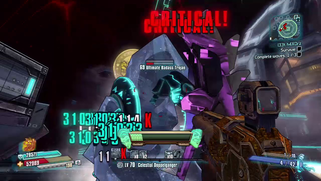 Borderlands The Pre-Sequel! Beating l33t h4X0rz at max difficulty with Hyperspeed and CQB