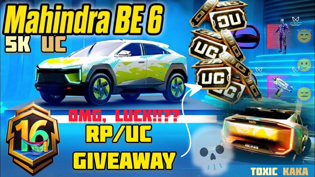 Mahindra BE 6 Crate Pulls Went Crazy 😳 || UC Giveaway Inside! || BGMI || Toxic Kaka 