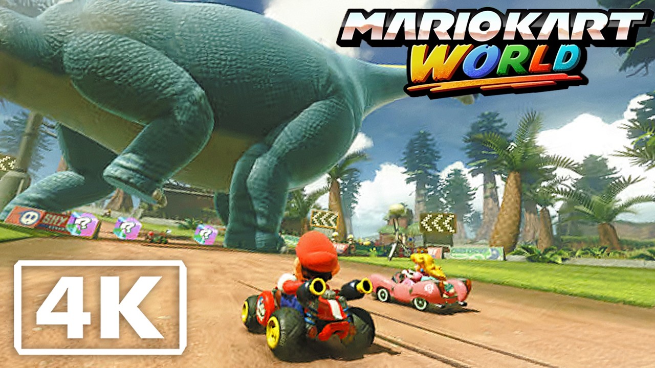 Mario Kart World - Mushroom Cup & Star Cup [Full Courses] (Nintendo Switch 2) [4K]