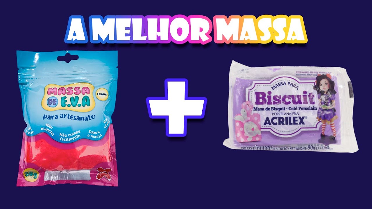 Mistura de MASSA DE EVA e BISCUIT | TUDO SOBRE | A Melhor massa para artesanato