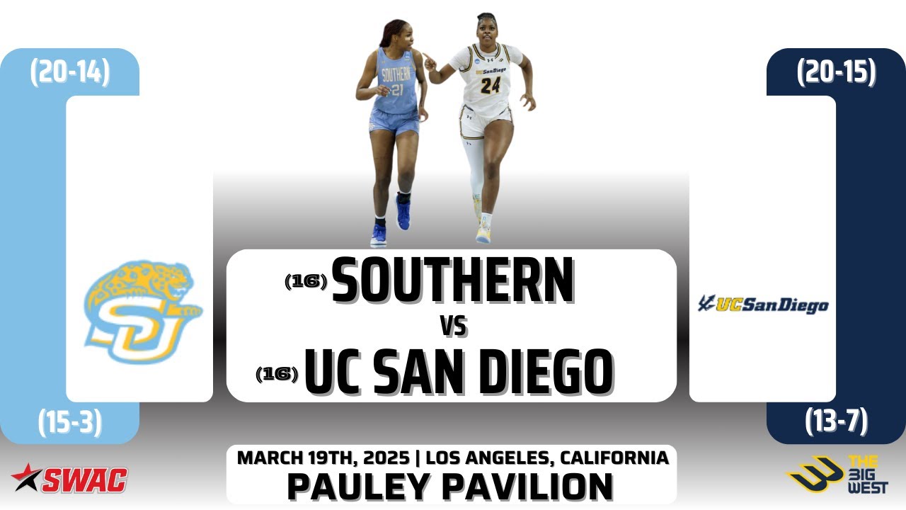 (16) Southern vs (16) UC San Diego | NCAA Tournament: First Four | 3.19.25