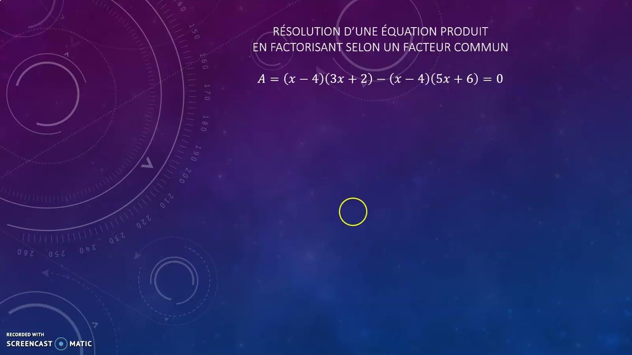 Equation produit