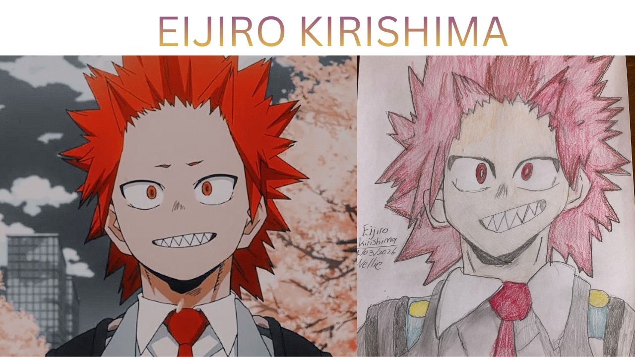 Pencil Drawing of Eijiro Kirishima