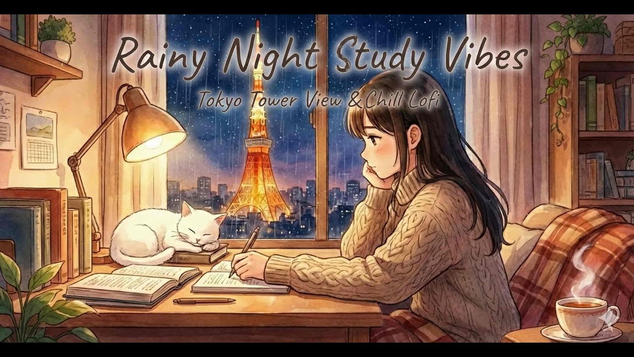 Lofi & Rain Study With Me Music BGM: A Cozy Sanctuary for Your Mind 【Study With Me】雨音とローファイ音楽