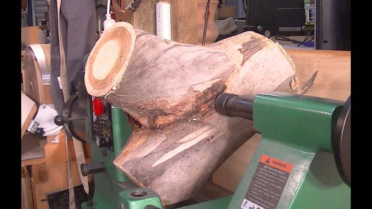 Wood-turning a very unique *dead heart crotch bowl*