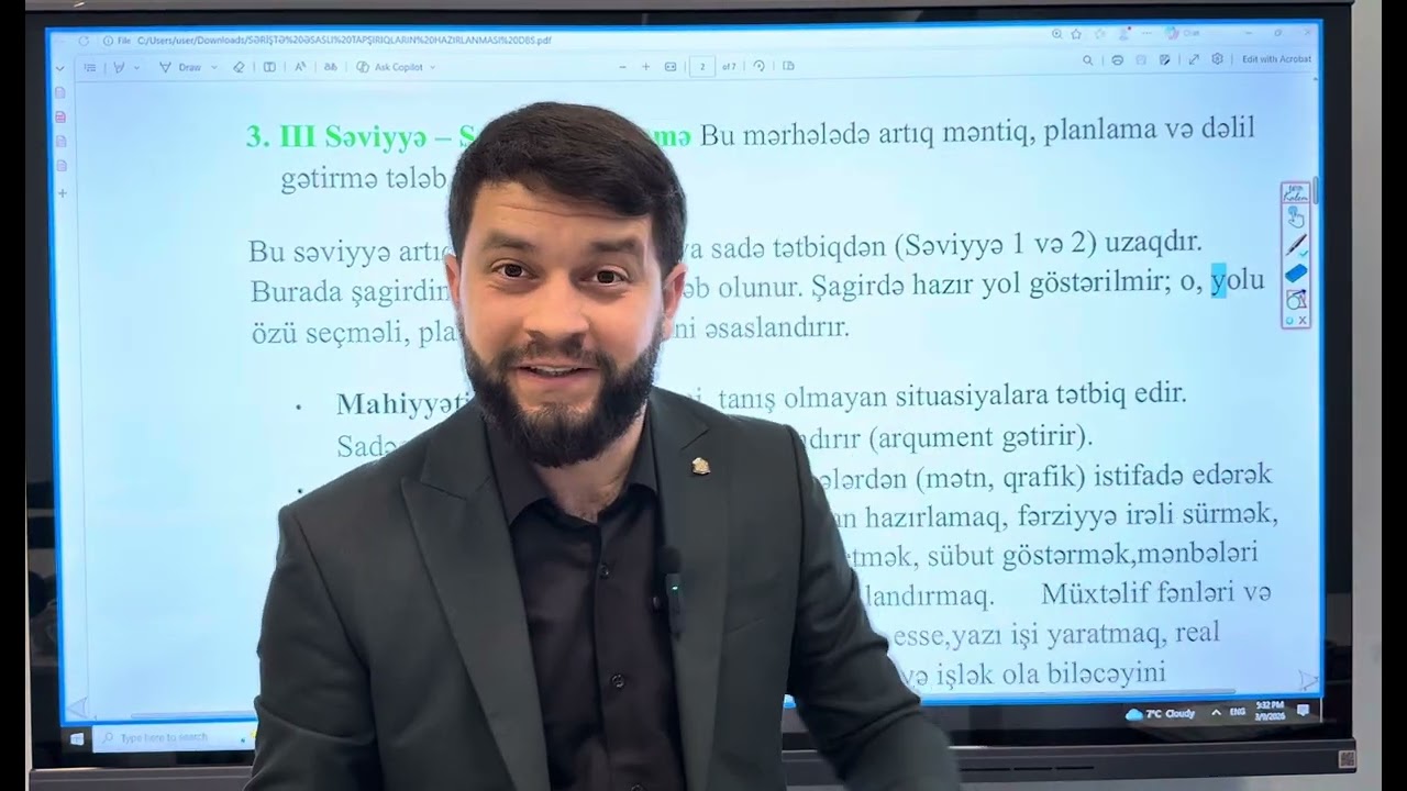 Yeni mövzu | MiQ 2026 | “Dərin Bilik Səviyyələri” nəzəriyyəsi | 0506977833 | Elgün Əhmədov | 