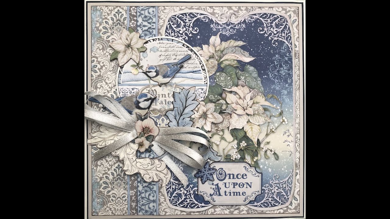 Stamperia Winter Tales Walk Through Mini Album Scrapbook Walk Through tutorial