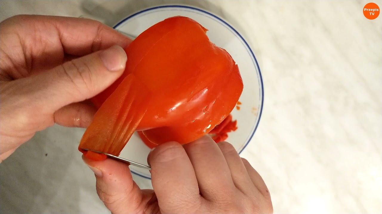 Как почистить сладкий перец - английские субтитры - @PrzepisTV