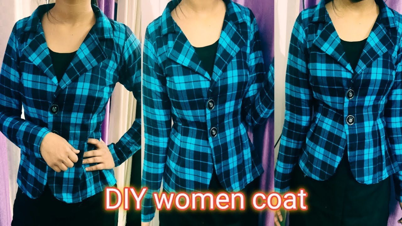 DIY: winter girls coat making||coat cutting and stitching in hindi