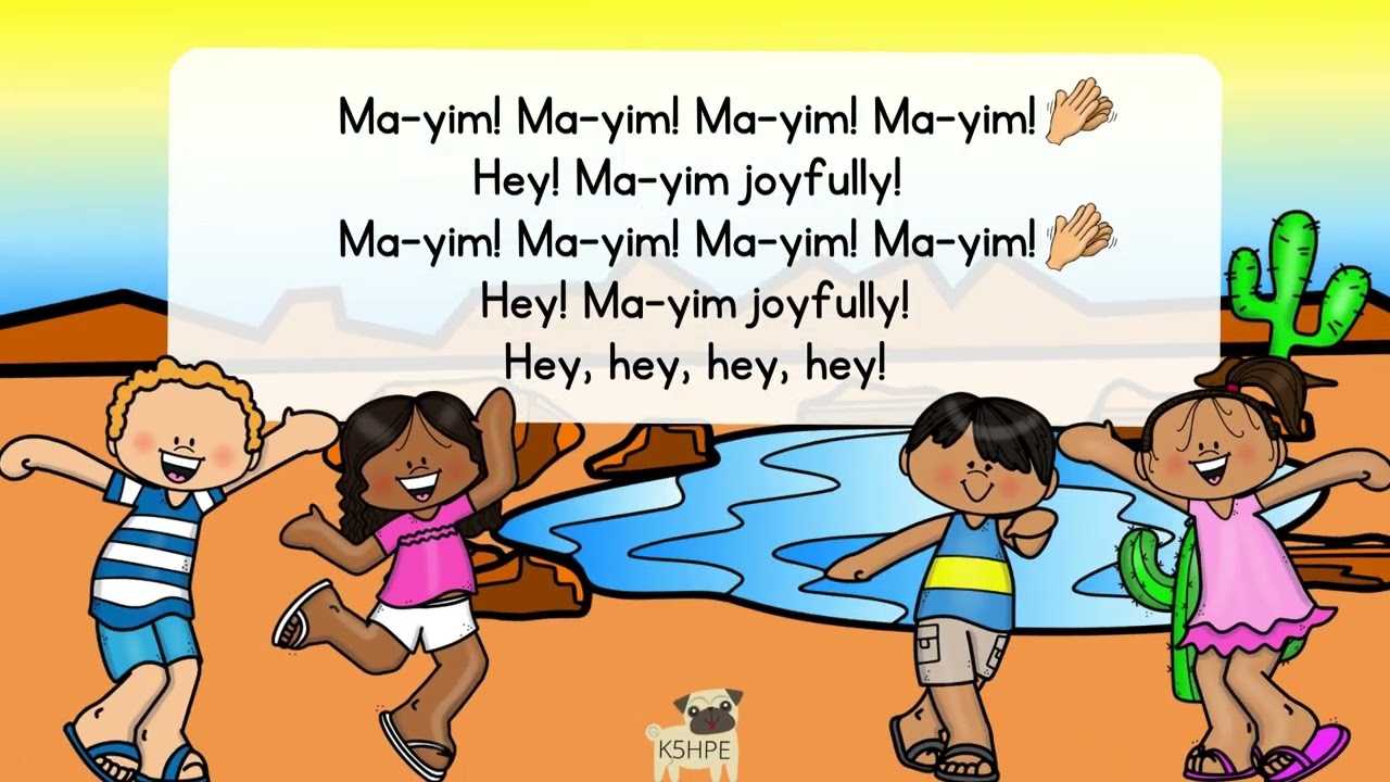 Music: Mayim Mayim, Vocal Music Education, Children Singing Unison, Traditional Hebrew Folk Song FUN