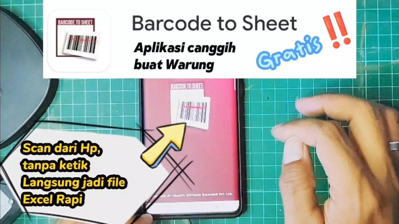 HP bisa scanner Barcode langsung ke excel ‼️ #tutorial Barcode to Sheet #apps