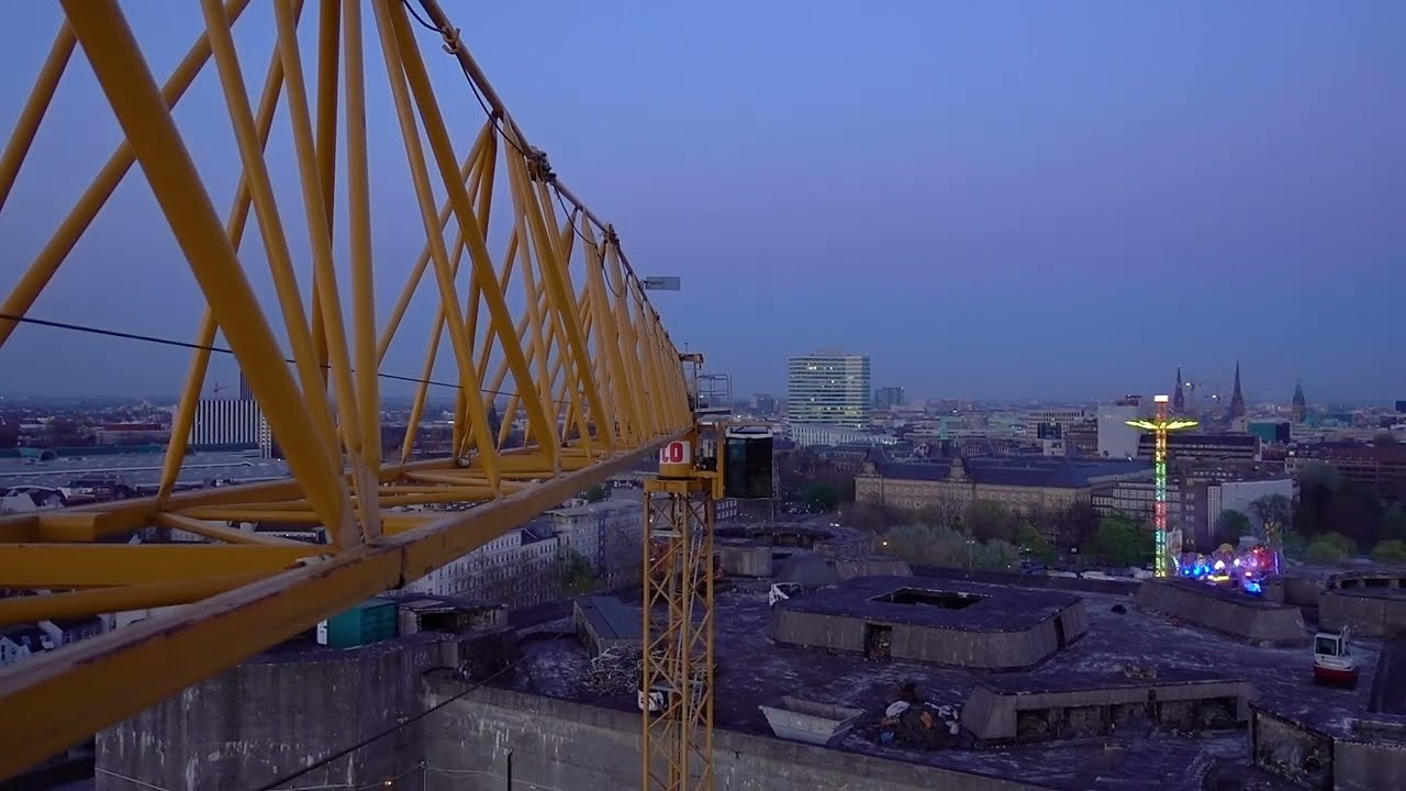 Der Kran am Bunker - Karussellfahrt