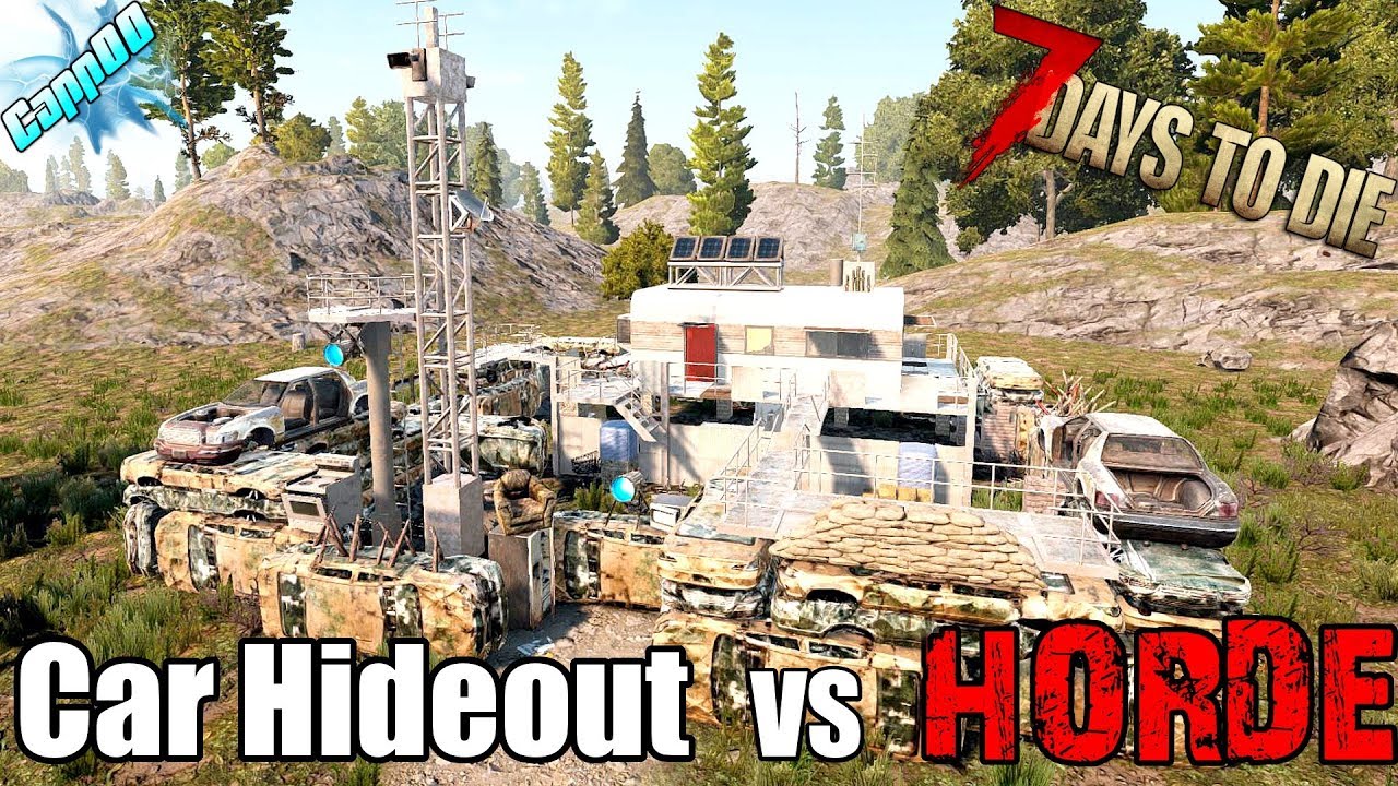 7 дней до смерти — Stacked Car Base против Blood Moon Horde (Альфа 18)