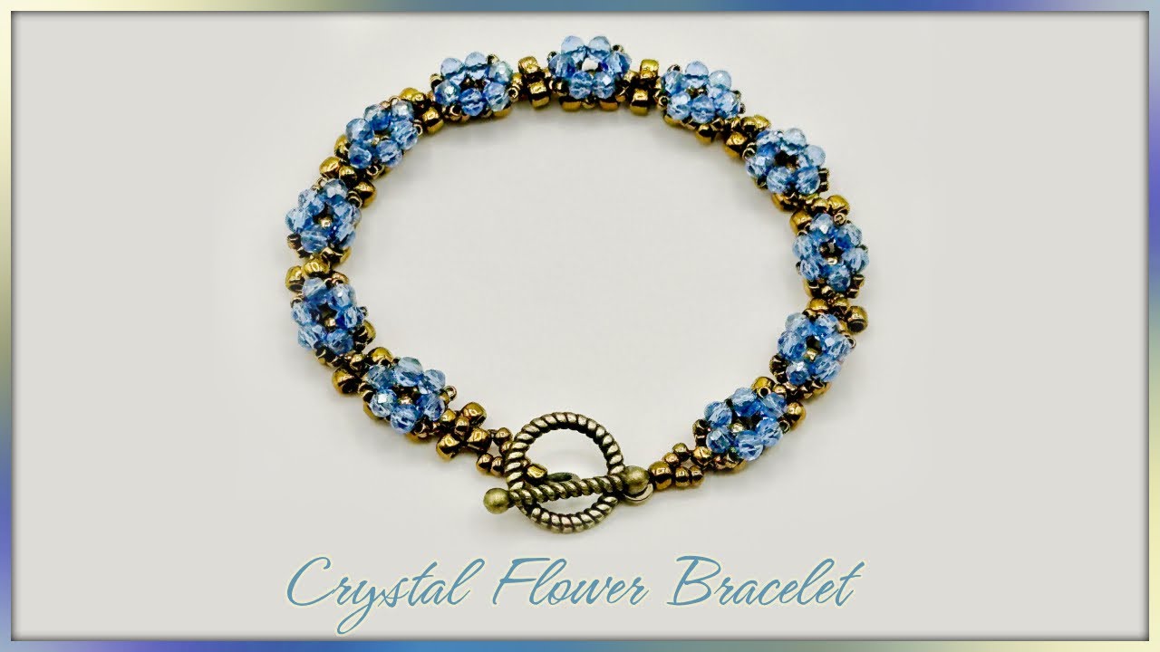 Easy Crystal Flower Bracelet