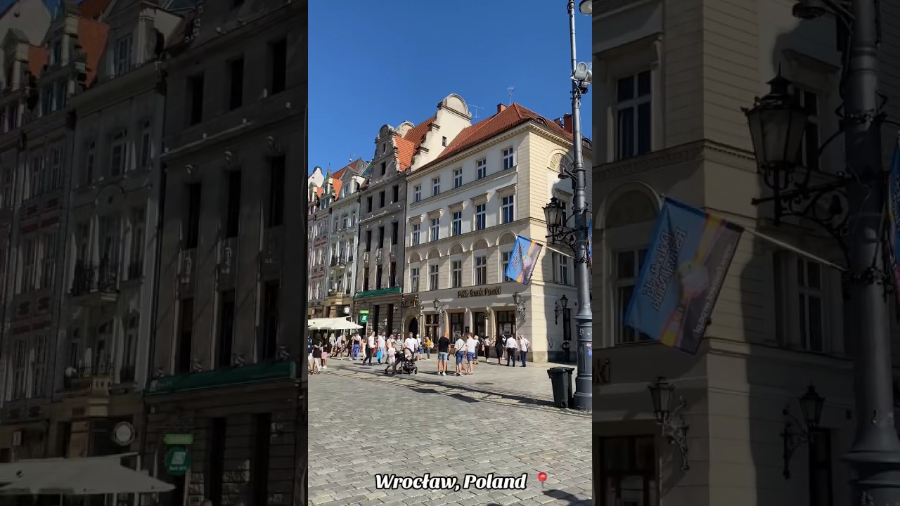 Wrocław old town, Poland 🇵🇱 📍 || Most Beautiful City in Europe 😍 #youtubeshorts #travel #poland