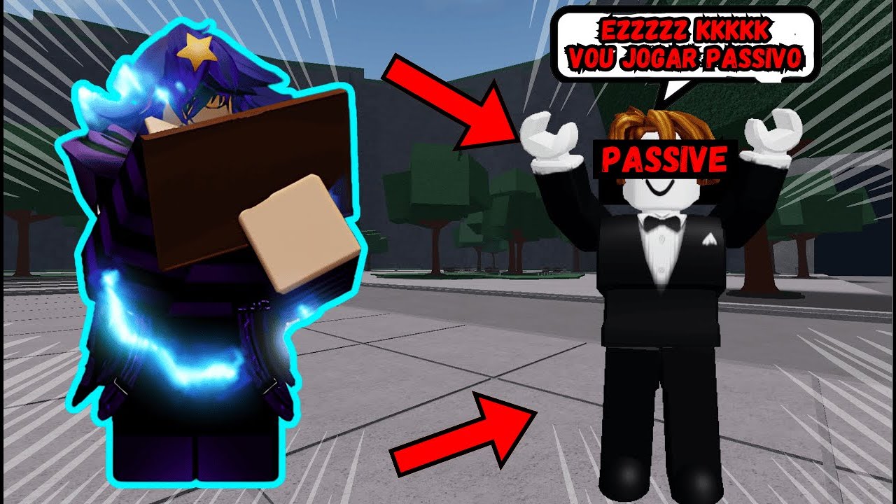 AMASSEI UM PASSIVE T&Oacute;XICO! FIZ ELE DAR RAGEQUIT! 💀| The Strongest Battlegrounds