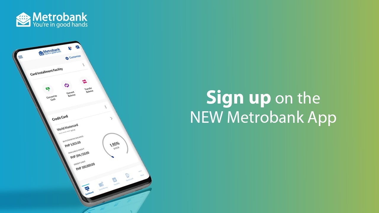 How to sign up on the NEW Metrobank App