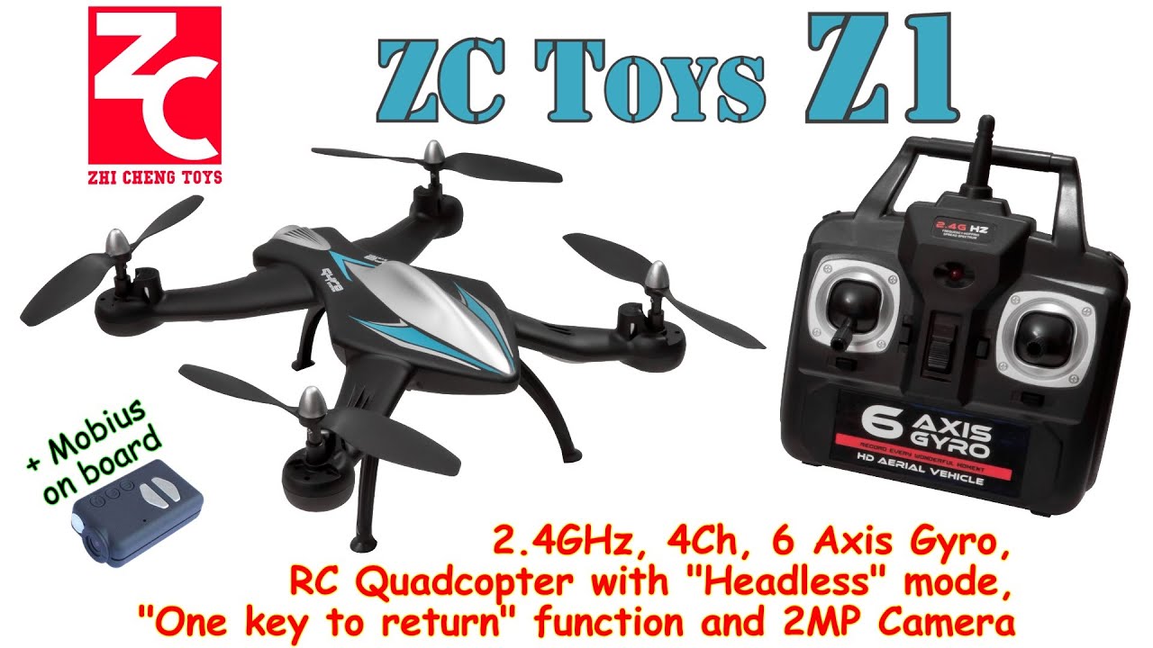 ZC Toys Z1 2.4GHz, 4Ch, 6 Axis Gyro, RC Quadcopter with Headless mode and 2MP Camera (RTF)