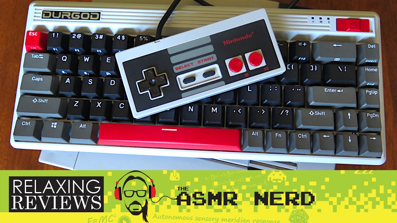 Relaxing Reviews | NES Keyboard! Durgod Fusion Wireless Retro Mechanical Keyboard ASMR Review