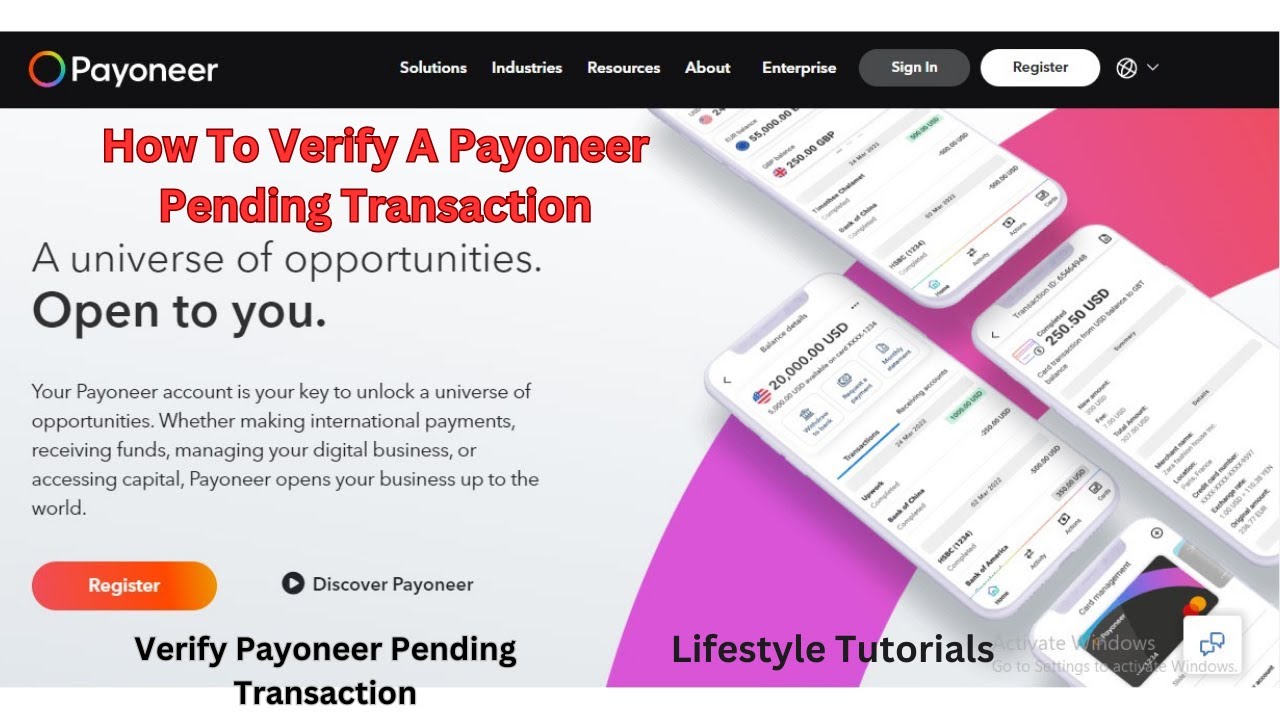 How To Verify A Payoneer Pending Payment Transactions