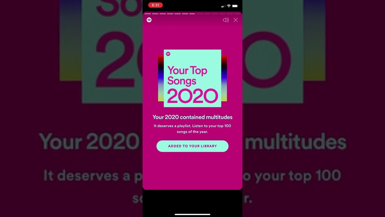 My Spotify Wrapped 2020