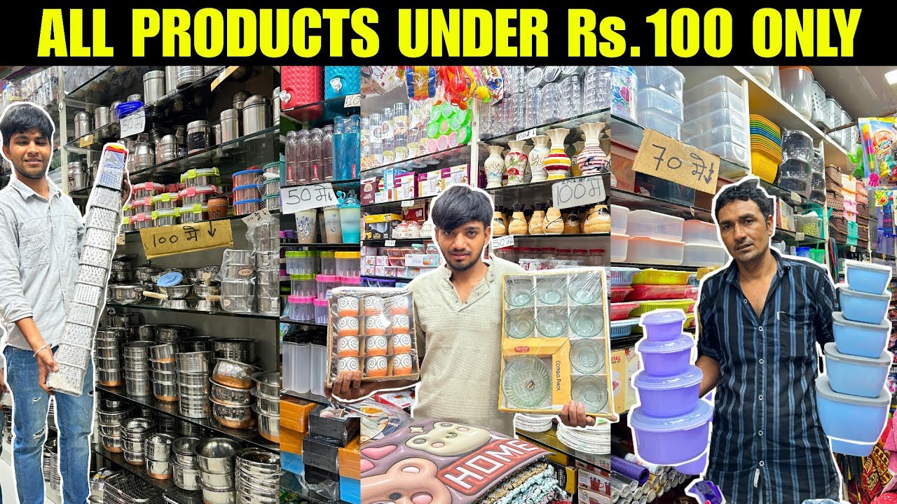 ALL PRODUCTS Under Rs.100 Only 😱 | Household Steel and Plastic Products | Cheapest Market in Mumbai